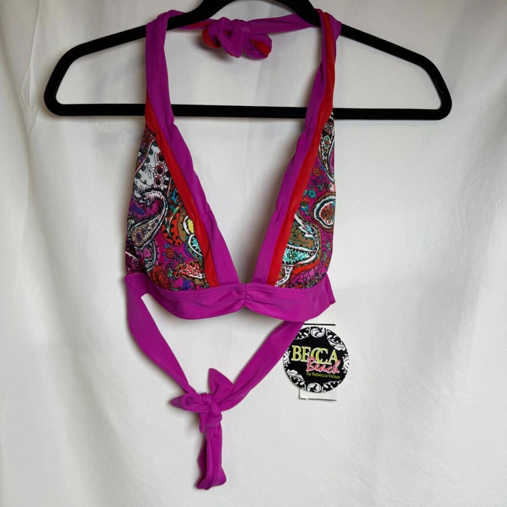 NWT BECCA Beach by Rebecca Virtue Swimsuit Halter Bikini Size M